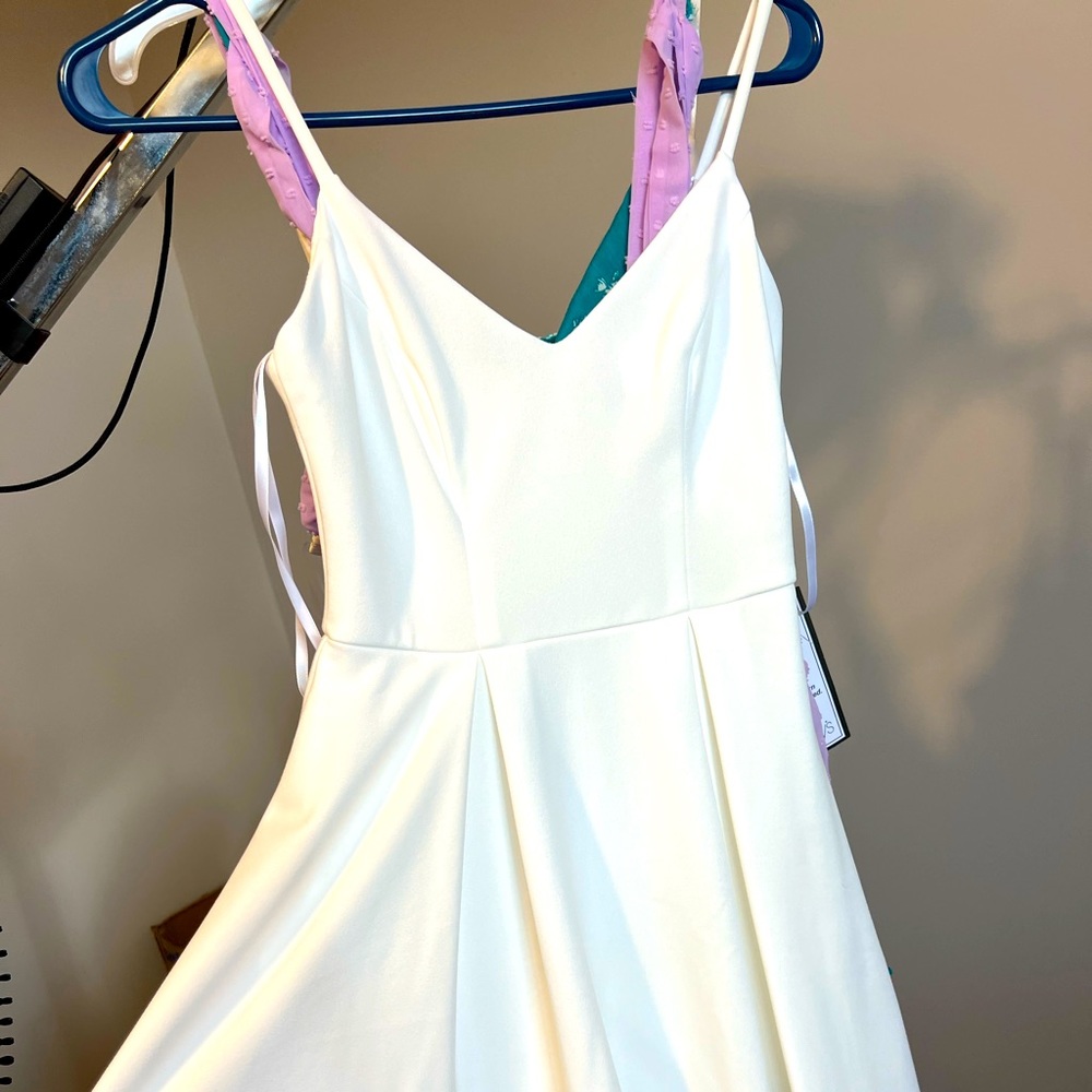 White mini dress